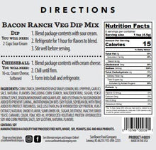 Load image into Gallery viewer, Bacon Ranch Dip Vegetable Mix-Multiple Products in 1 Packet!
