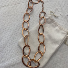 Load image into Gallery viewer, Vintage Bronze Milar Link Necklace
