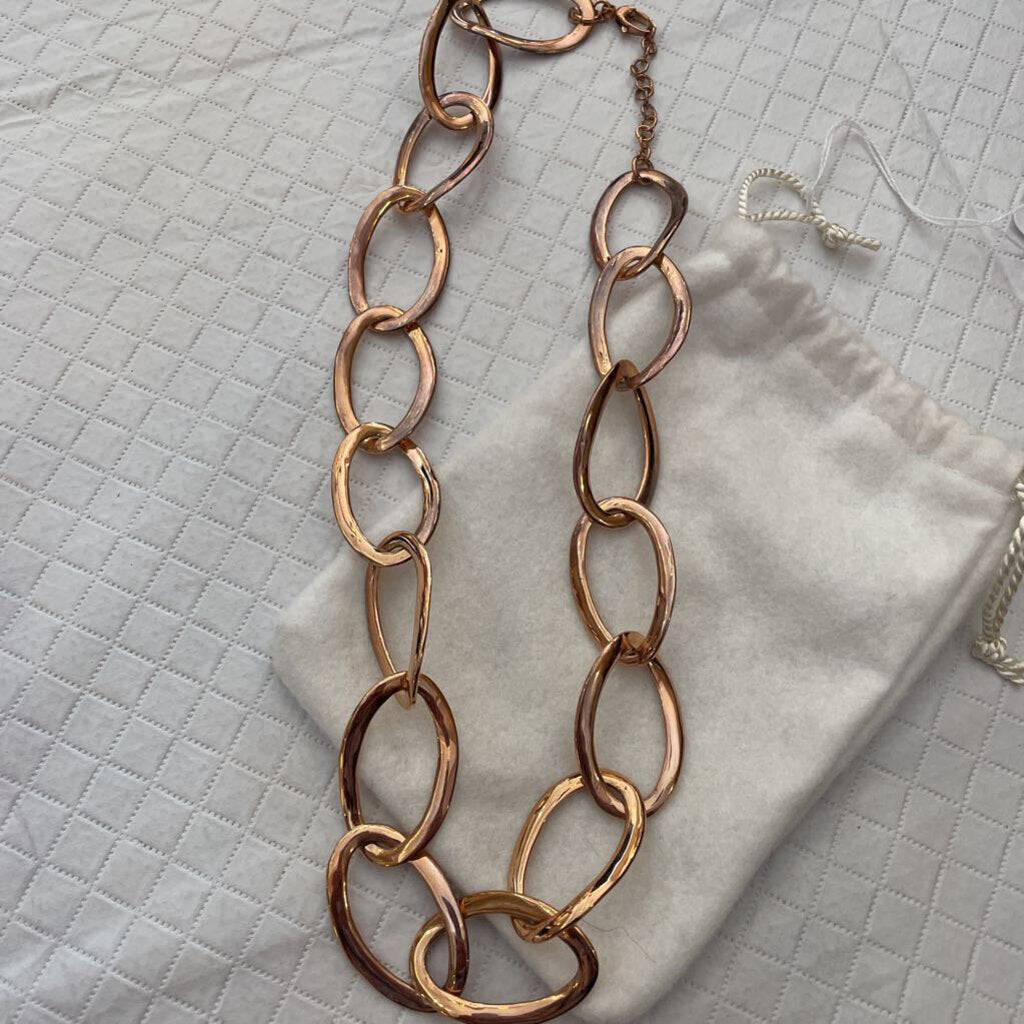 Vintage Bronze Milar Link Necklace