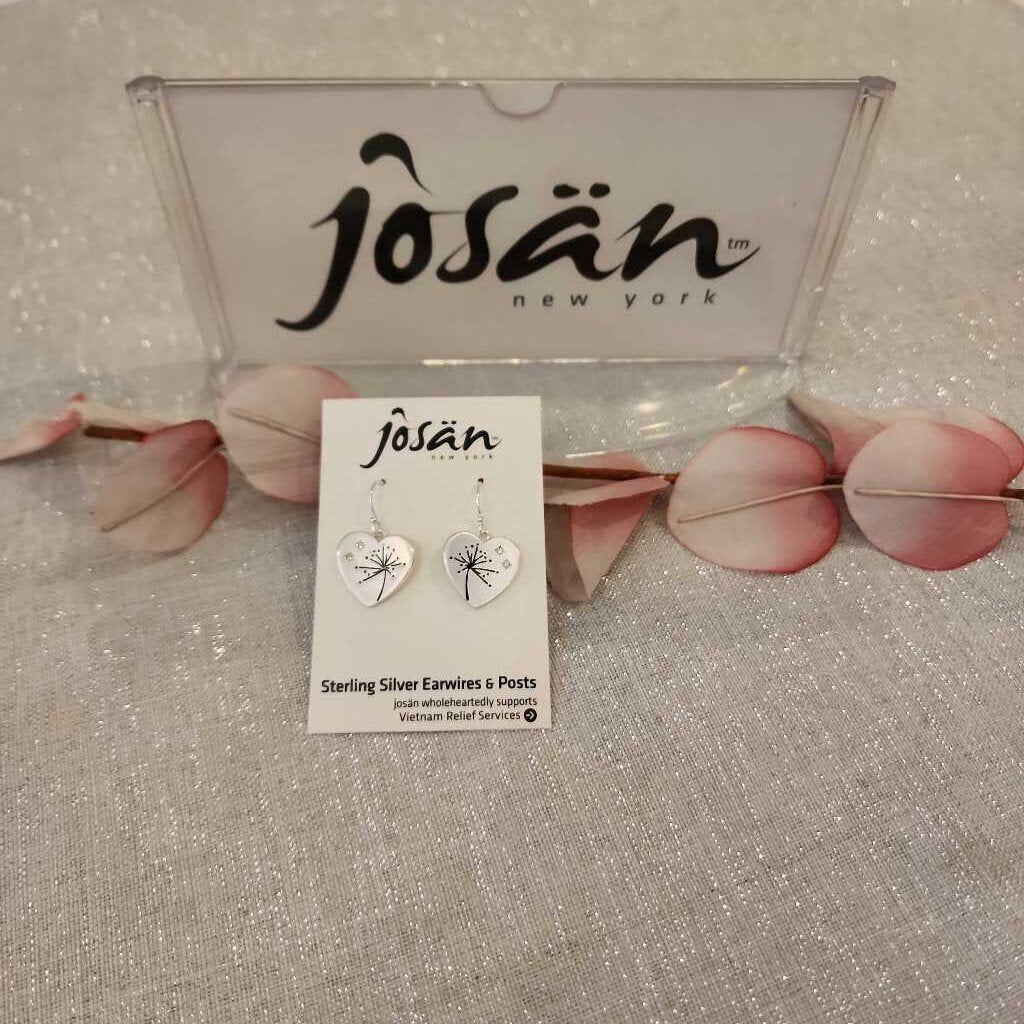 Josan SSW Stamped Heart Earrings