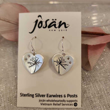 Load image into Gallery viewer, Josan SSW Stamped Heart Earrings

