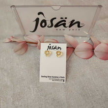 Load image into Gallery viewer, Josan SSP Golden Floral Post Earrings
