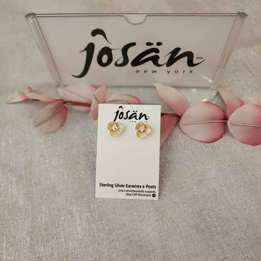 Josan SSP Golden Floral Post Earrings