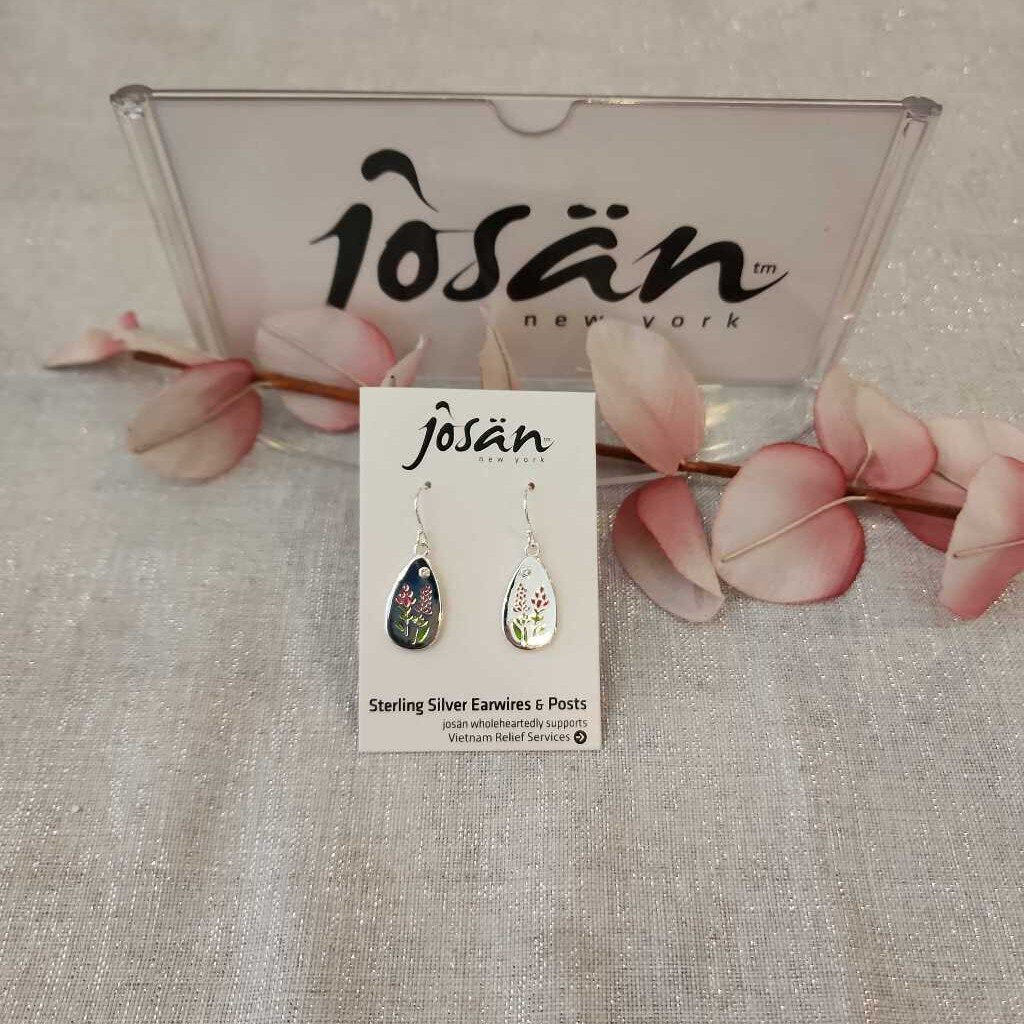 Josan SSW Red Lupine Floral Earrings