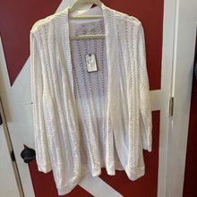Load image into Gallery viewer, Dana Buchman White Woven Open Cardigan Size XL
