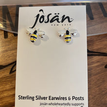 Load image into Gallery viewer, Josan SSP Bumblebee w/ Cat Eye Wings Earrings

