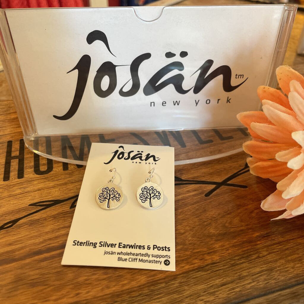 Josan SSW Stamped Swirly Tree Earrings