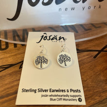 Load image into Gallery viewer, Josan SSW Stamped Swirly Tree Earrings
