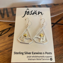 Load image into Gallery viewer, Josan SSW Sunrise Water &amp; Pine Earrings

