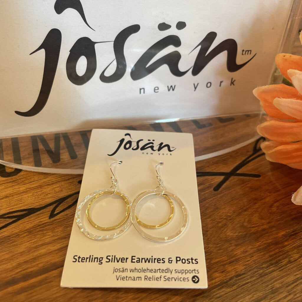 Josan SSW Two Tone Double Hoop Earrings