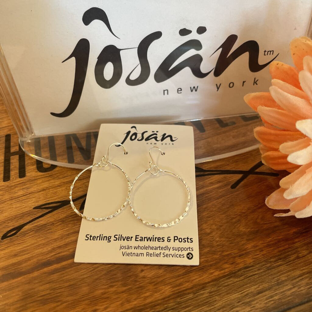 Josan SSW Light Textured Hoop Earrings