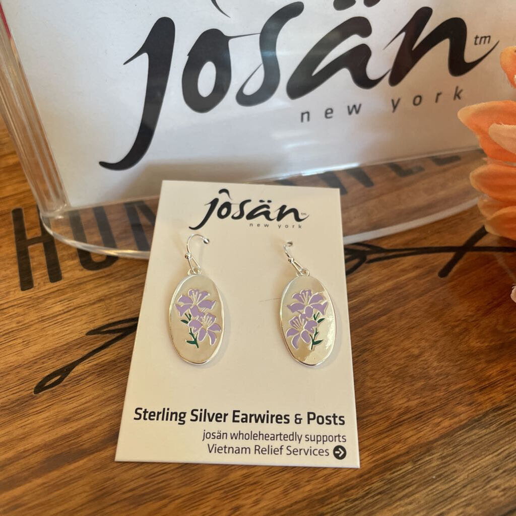 Josan SSW Lavender Shasta Lily Earrings
