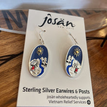 Load image into Gallery viewer, Josan SSW Sun Tent Fire &amp; Stream Earrings
