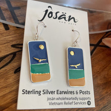 Load image into Gallery viewer, Josan SSW Gull Over Sea &amp; Shore Earrings
