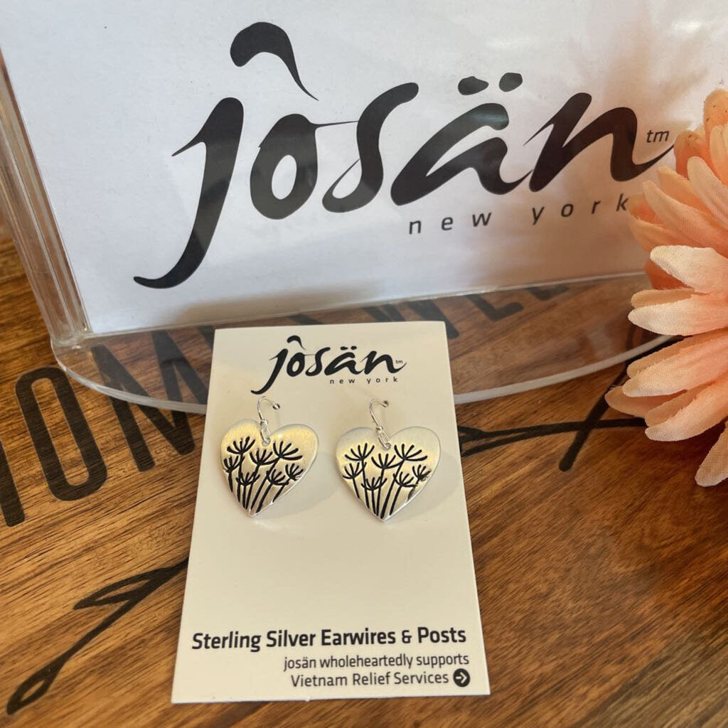 Josan SSW Stamped Heart Earrings
