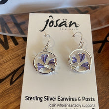 Load image into Gallery viewer, Josan SSW Lavender Flower Crystal Earrings
