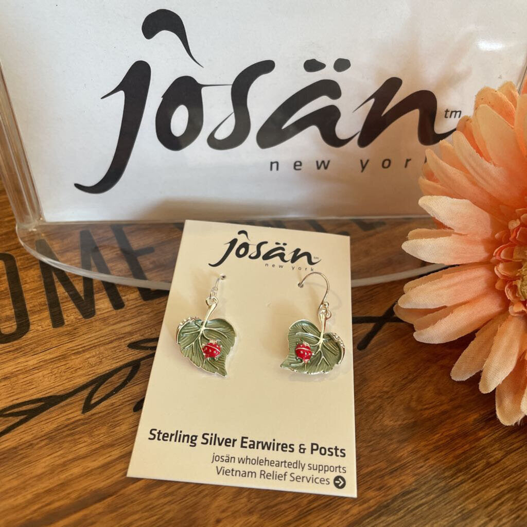 Josan SSW Leaf & Lady Bug Earrings