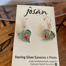 Load image into Gallery viewer, Josan SSW Leaf &amp; Lady Bug Earrings
