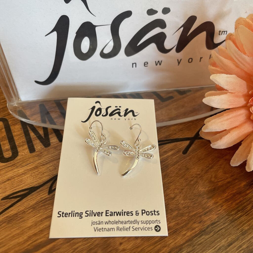 Josan SSW Crystal Wings Dragonfly Earrings