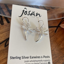 Load image into Gallery viewer, Josan SSW Crystal Wings Dragonfly Earrings
