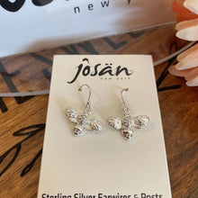 Load image into Gallery viewer, Josan SSW Silver Bee Earrings
