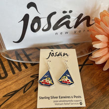 Load image into Gallery viewer, Josan SSW Triangle Red Camper Earrings
