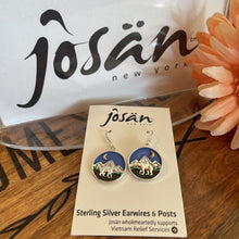 Load image into Gallery viewer, Josan SSW Round Bear Moon &amp; MT Earrings
