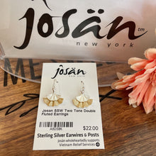 Load image into Gallery viewer, Josan SSW Two Tone Double Fluted Earrings
