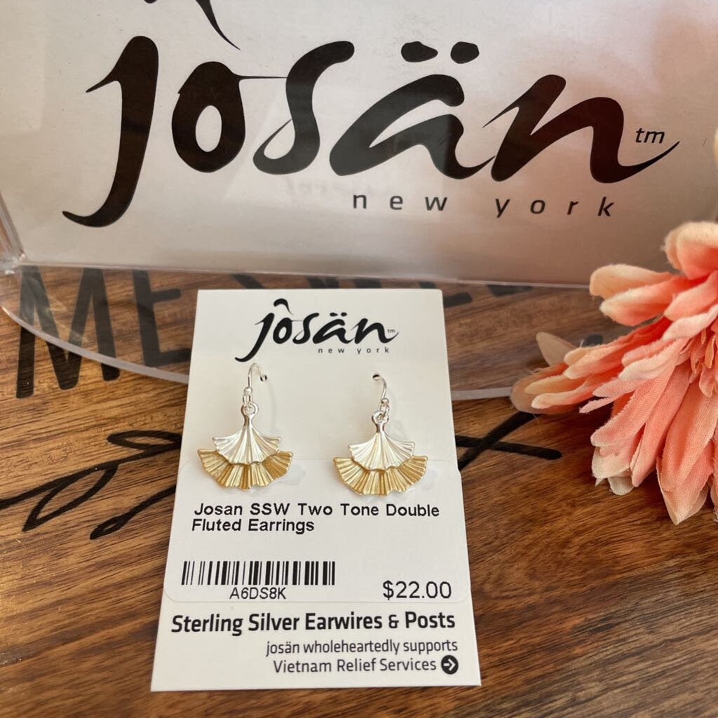 Josan SSW Two Tone Double Fluted Earrings