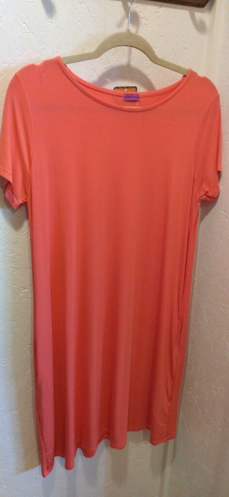 SALE - Cap Sleeve Swing Dress Spiced Coral L/XL