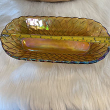 Load image into Gallery viewer, Indiana Glass Marigold Carnival Glass Rectangular Dish
