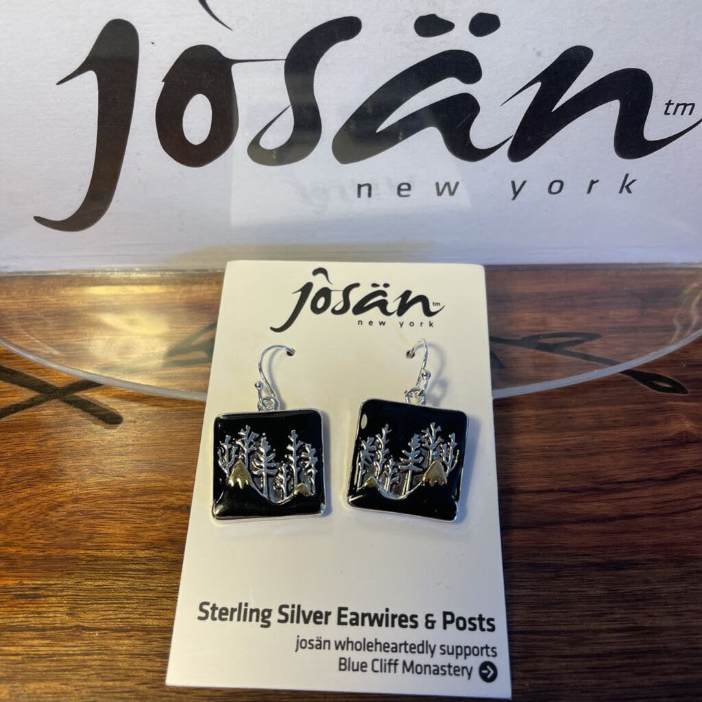 Josan SSW Gold Capped Mountain & Tree Earrings