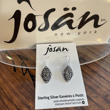Load image into Gallery viewer, SSW Oxidized Oval Swirl Earrings
