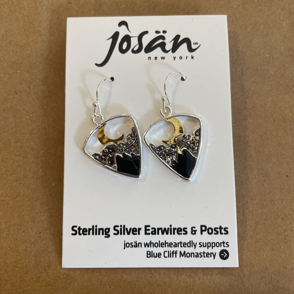 Josan SSW Moon/Stars/Clouds/Mts Earrings