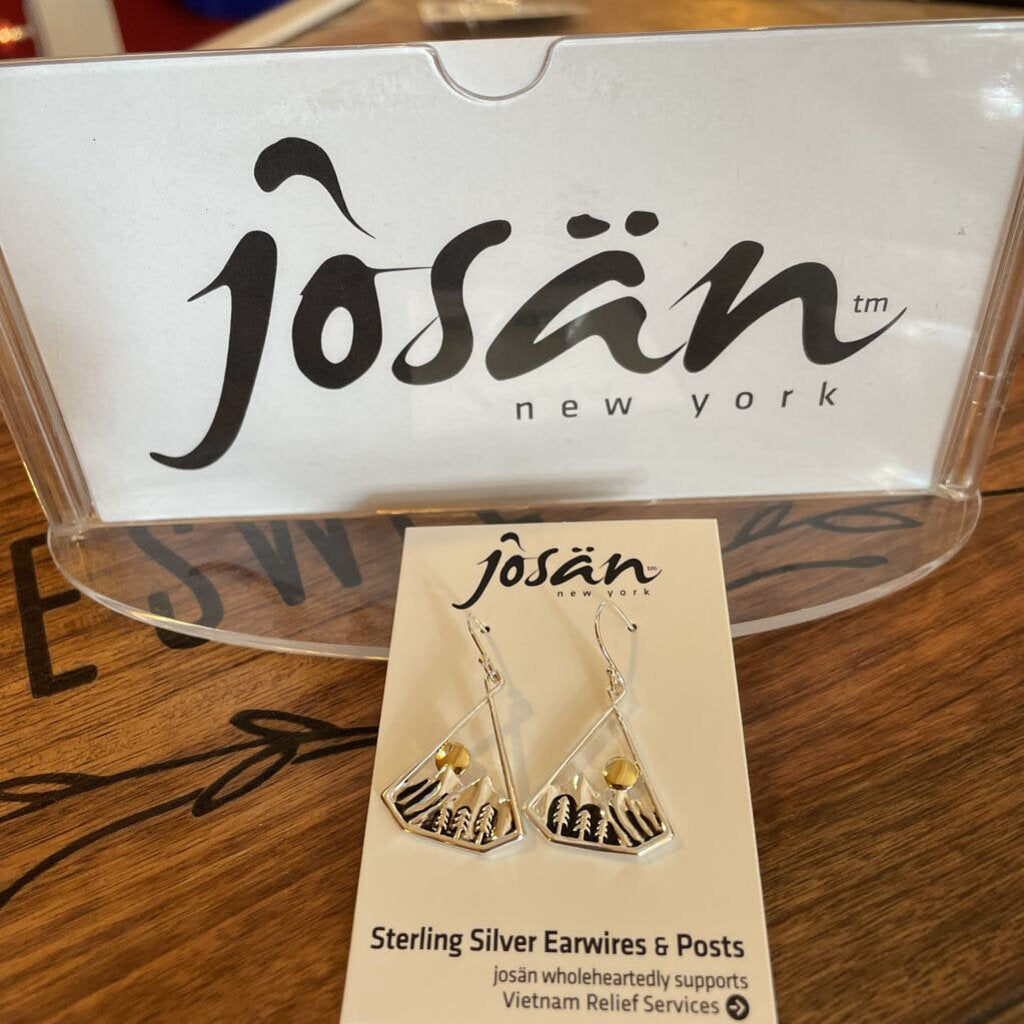 Josan SSW Sun Over Mountains & Pine Tree Earrings