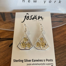 Load image into Gallery viewer, Josan SSW Triple Golden Flower Earrings

