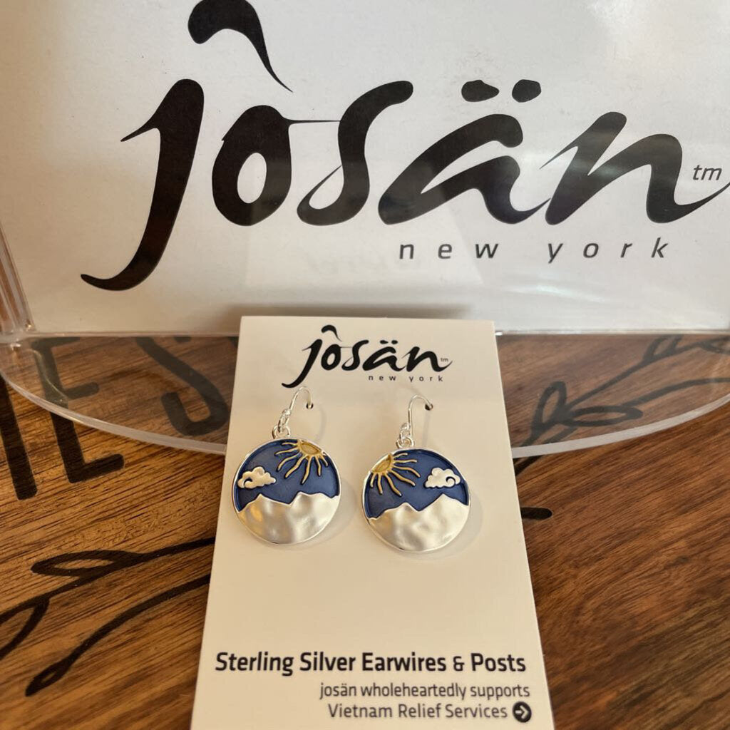 Josan SSW Blue Mountain, Cloud, & Sun Earrings