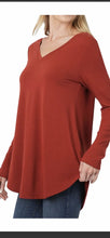 Load image into Gallery viewer, New! Premium Long Sleeve V Neck Top Size L
