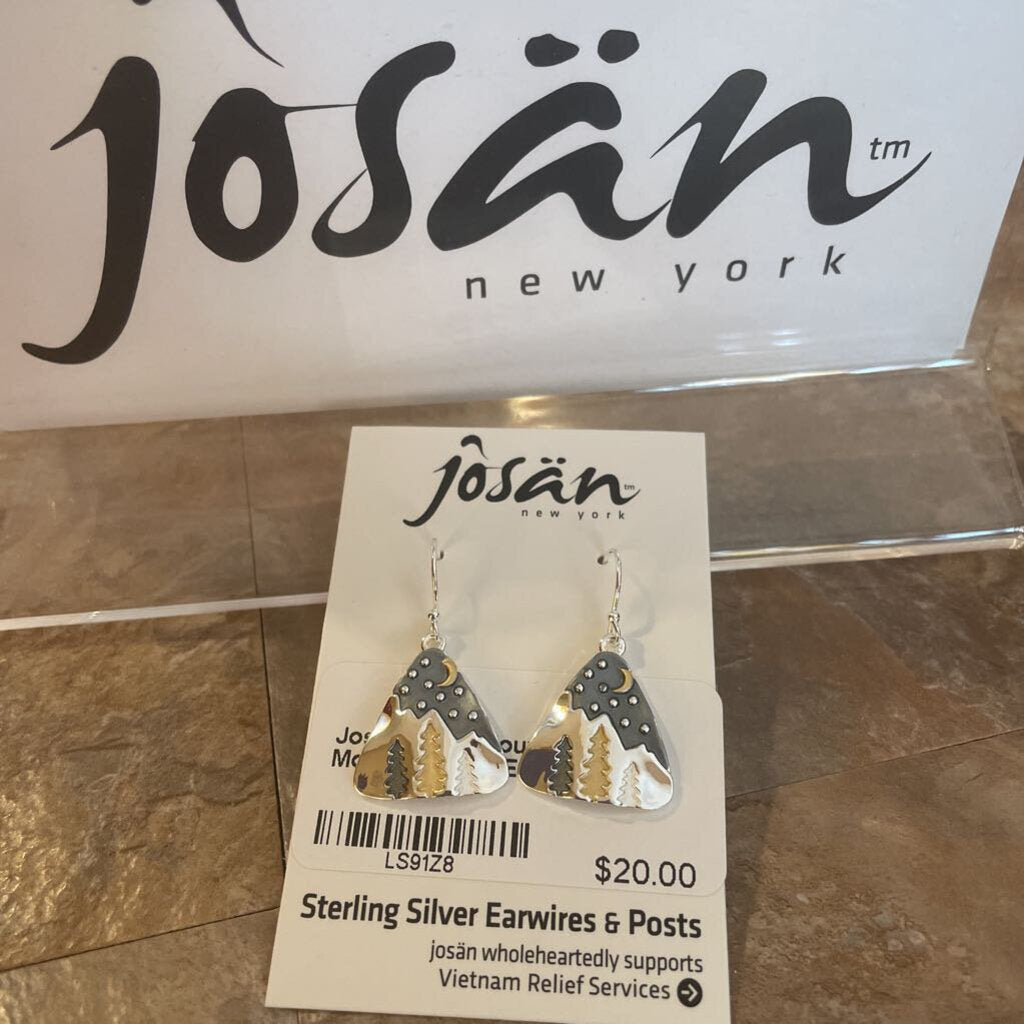 Josan SSW Mountain Pines Moon & Stars Earrings