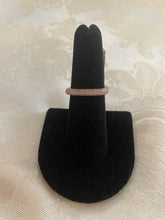 Load image into Gallery viewer, Rose Gold Plated SS Square Ring w/ CZ Stones Size 6
