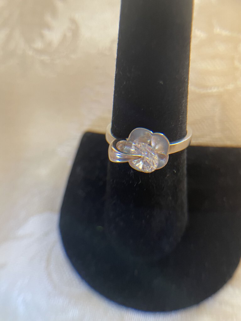 SS Floating CZ Ring Size 6.5