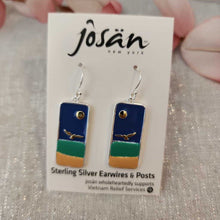 Load image into Gallery viewer, Josan SSW Gull Over Sea &amp; Shore Earrings
