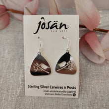 Load image into Gallery viewer, Josan SSW Triangle Bird Branch Earrings
