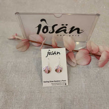 Load image into Gallery viewer, Josan SSW Pink Orange Leaf Design Earrings
