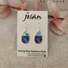 Load image into Gallery viewer, Josan SSW Sailboats Island &amp; Dock Earrings
