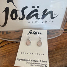Load image into Gallery viewer, Josan Hypo Platinum Rose Quartz Drop Earrings
