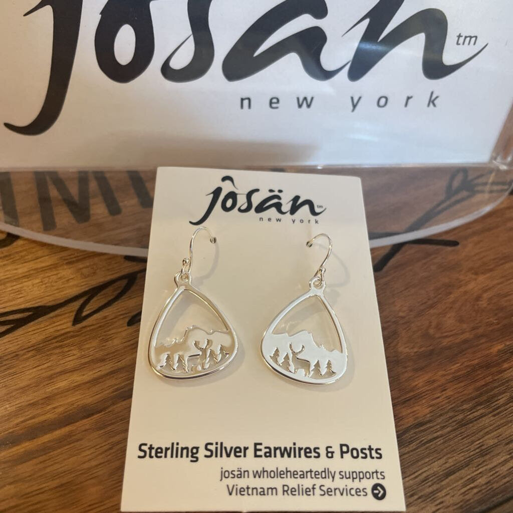 Josan Mt & Deer in Forest Earrings