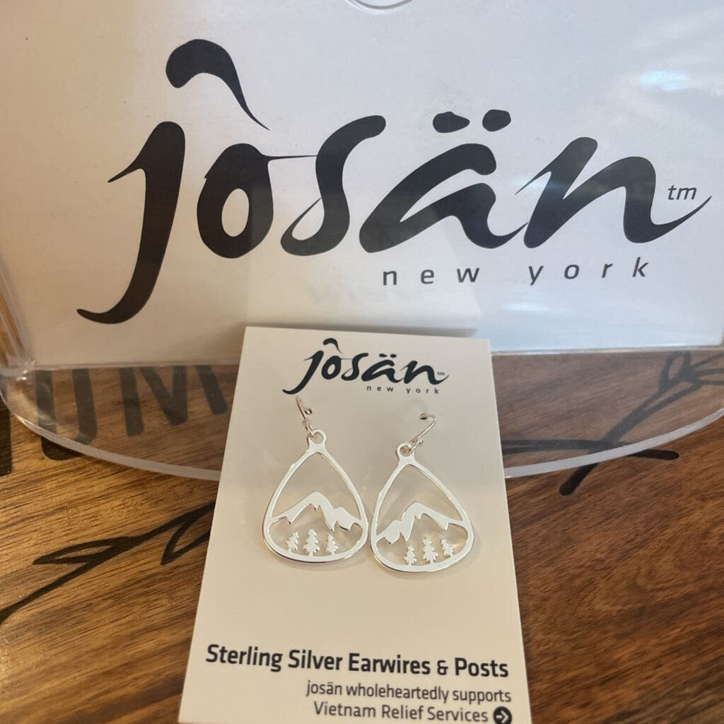 Josan Snow Cap Mt & Tree Earrings