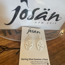 Load image into Gallery viewer, Josan SSW Oval Double Flower Earrings
