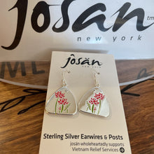 Load image into Gallery viewer, Josan SSW Pink Lotus Flower Earrings
